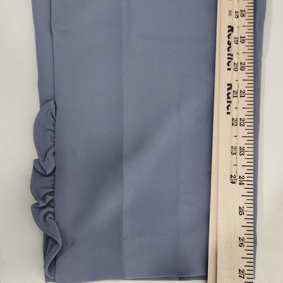 Nine Eight New York Pants Women's Size 12 Blue Pariwinkle Trousers Ruffel - Picture 8 of 12